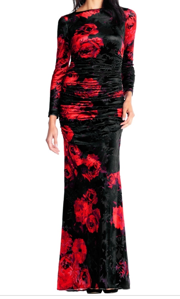 NWT Velvet Draped Gown